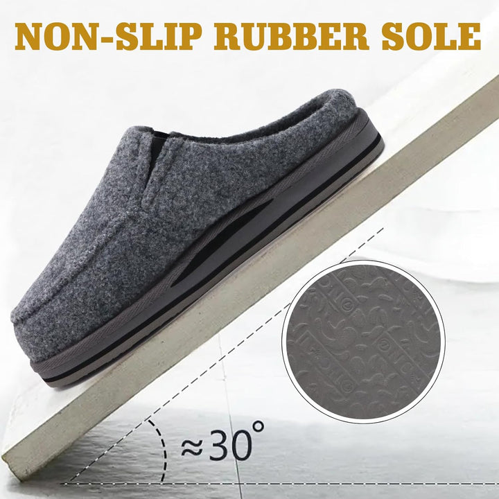 ONCAI Hausschuhe Herren Komfort Pantoffeln Plüsch Streifen Hüttenschuhe Wärme Cord Flauschig Slipper