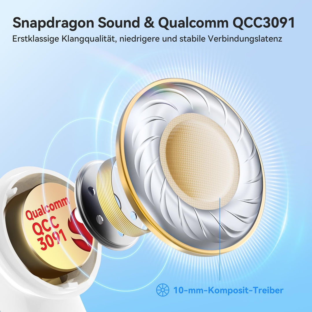 EarFun Air Pro 4 Bluetooth Kopfhörer mit Adaptive Hybride Geräuschunterdrückung, aptX Lossless, Hi-R