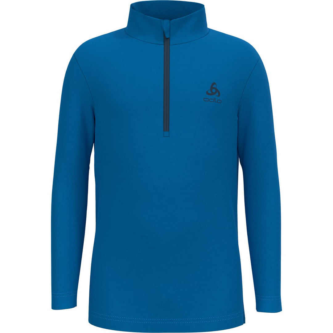 Odlo Kids Langarm Shirt mit halben Reissverschluss Berra 104 Indigo Bunting, 104 Indigo Bunting