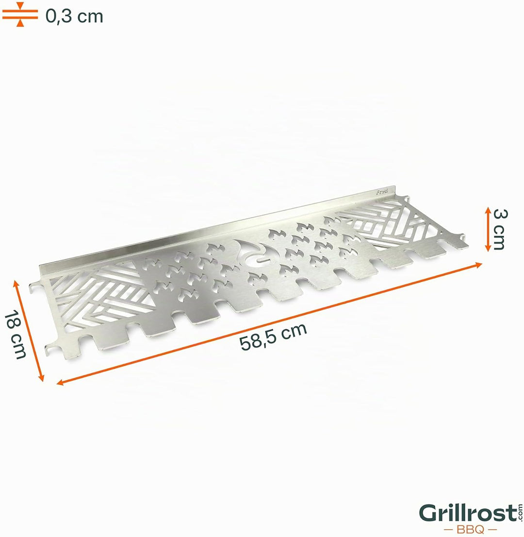 Grillrost.com Das Original Edelstahl Multistation | Warmhalterost passend für Burnhard Fred | mit Dr