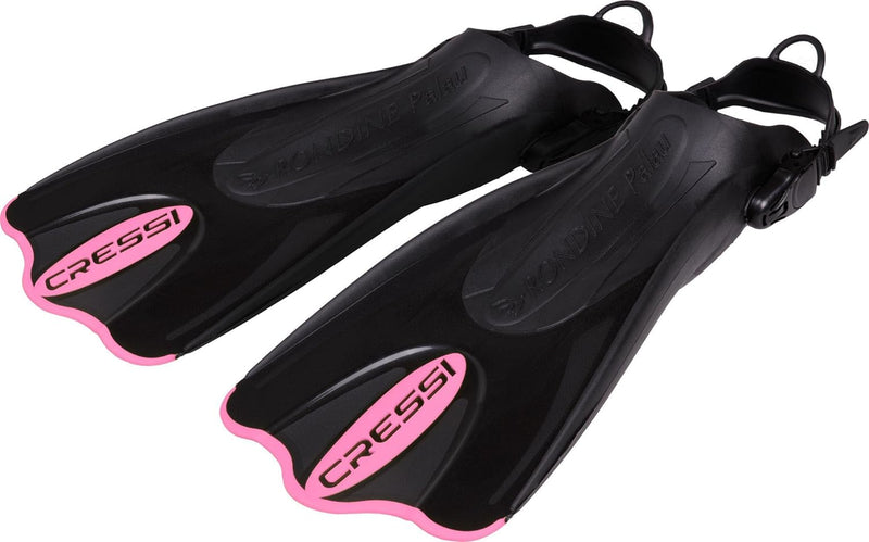 Cressi Palau Saf Fins Einstellbare Kurze Flossen zum Schwimmen und Schnorcheln Schwarz/Rosa XS-S, Sc