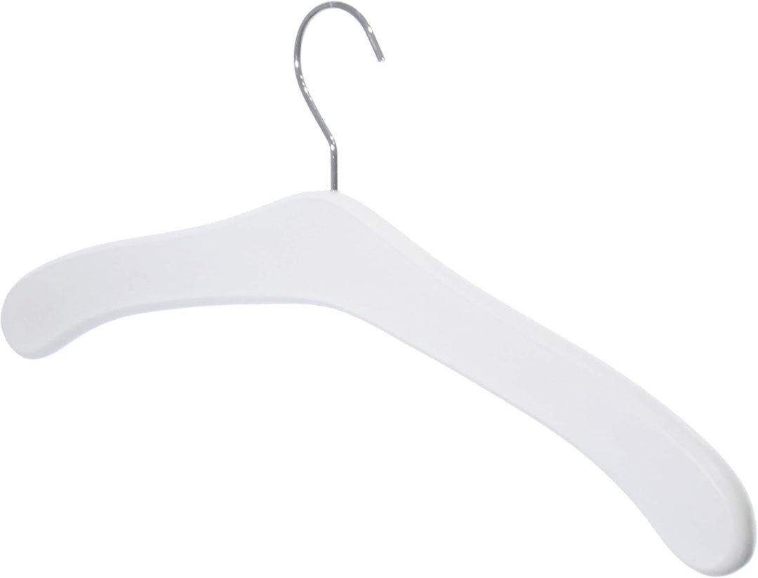 Kleiderbügel aus Holz 5 St. Garderobenbügel aus Buchenholz, Made in Austria (5 STK. weiss), 5 Stk. W