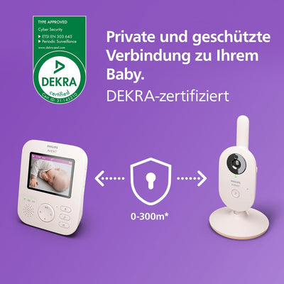 Philips Avent Babyphone mit Kamera Advanced, 1080p – sicheres Video Babyphone, 2,8 Zoll Bildschirm,