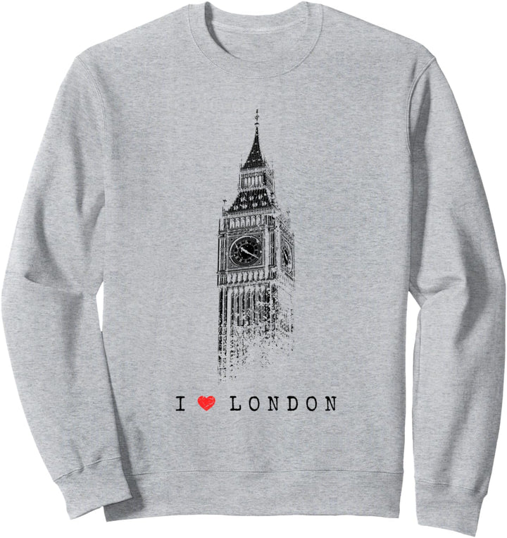 London Big Ben Vintage Skyline England UK I Love London Sweatshirt
