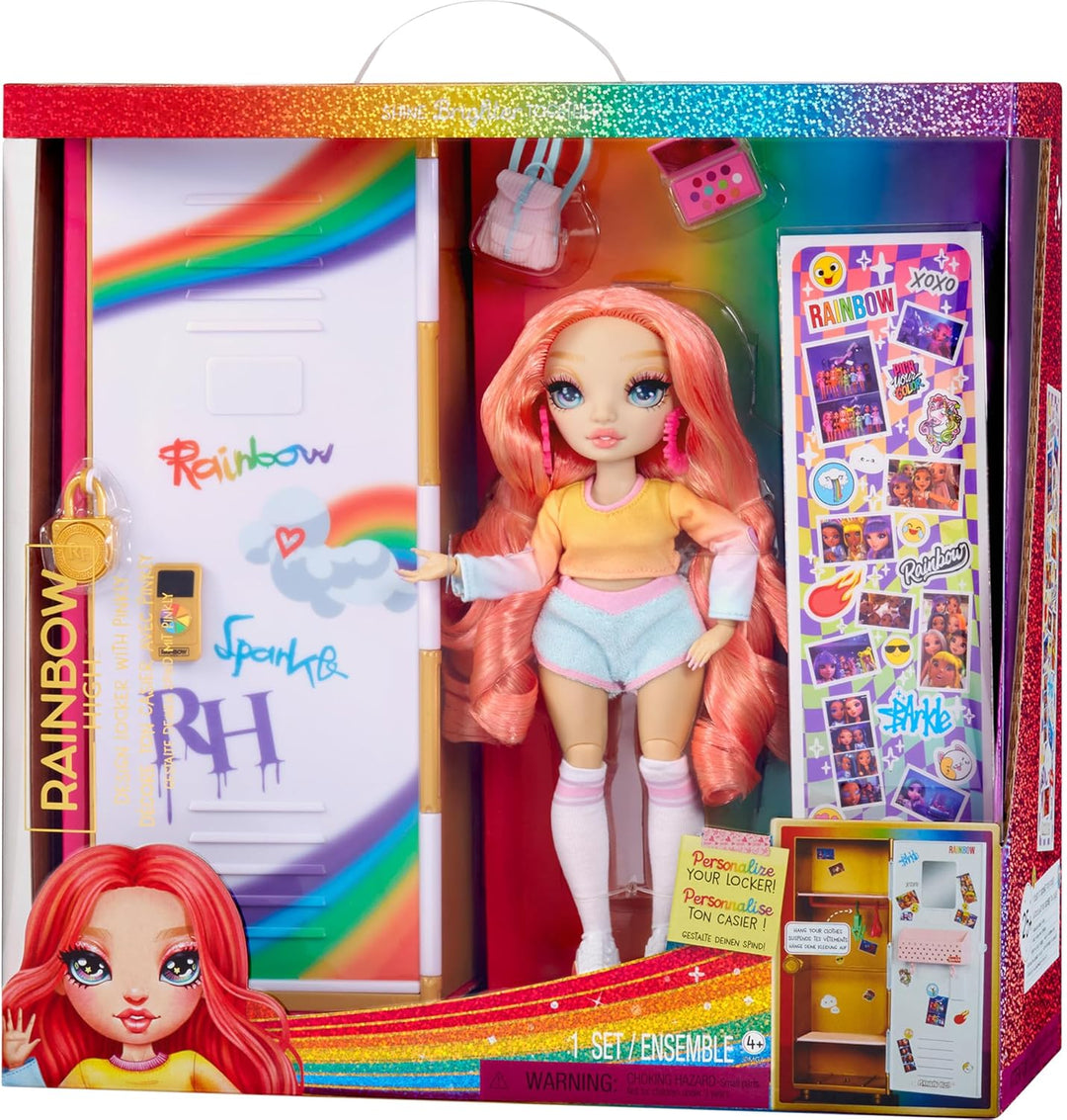 Rainbow High Design & Style Schliessfach Spielset – Mit Regalen, Kleiderbügeln, Accessoires und Aufk