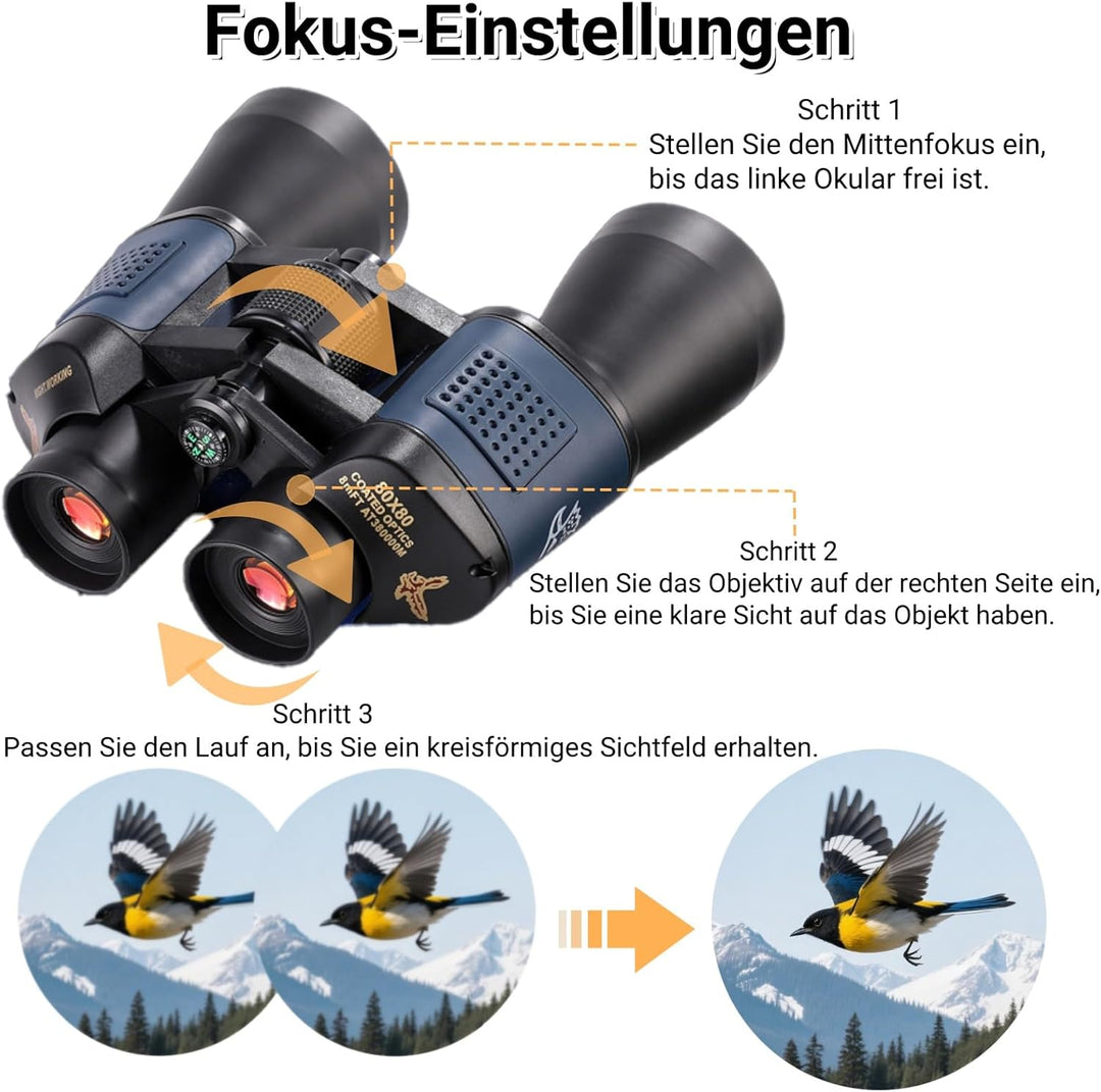 Ferngläser,Ferngläser für Erwachsene,Fernglas Erwachsene,Mit BAK4-Diamantlinse und FMC-Linse,Ideal f