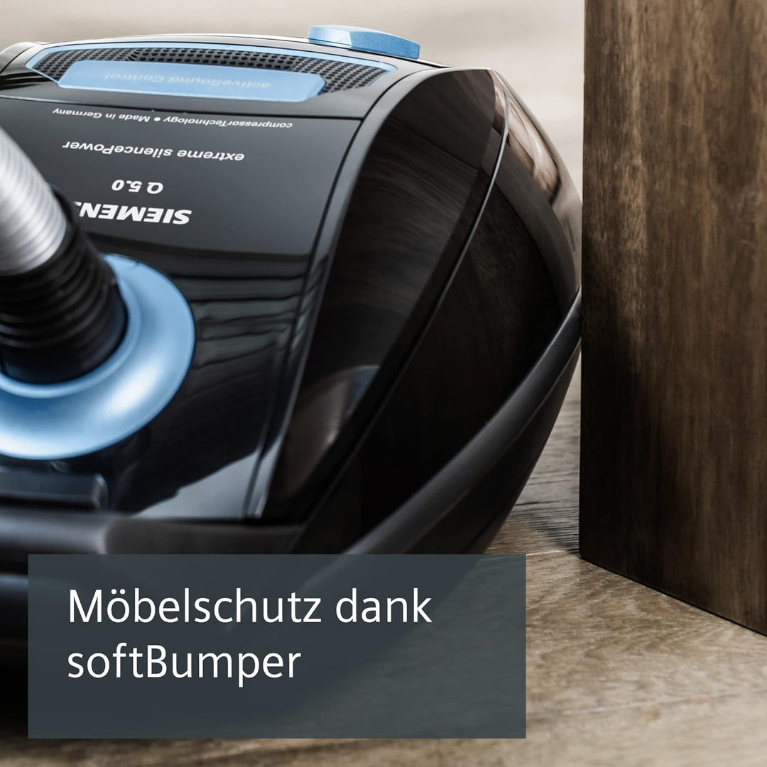 SIEMENS Staubsauger mit Beutel Q5.0 Extreme silencePower VSQ5X500, Bodenstaubsauger, ideal für Aller