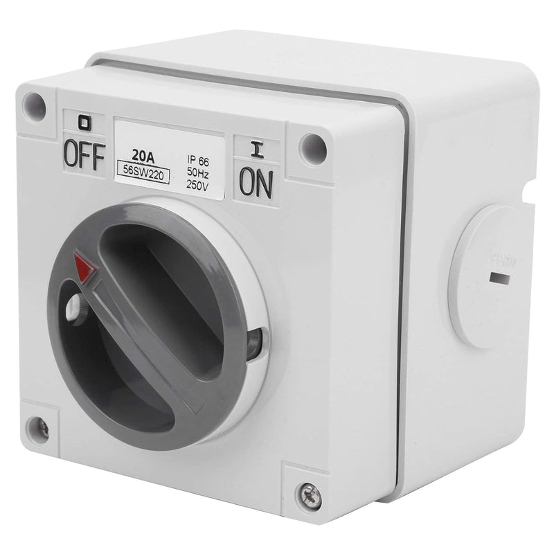 IP66 Wasserdichter Schalter 250V 2 Positionen Drehwahlschalter Staubdichter Ein Aus Schalter für den