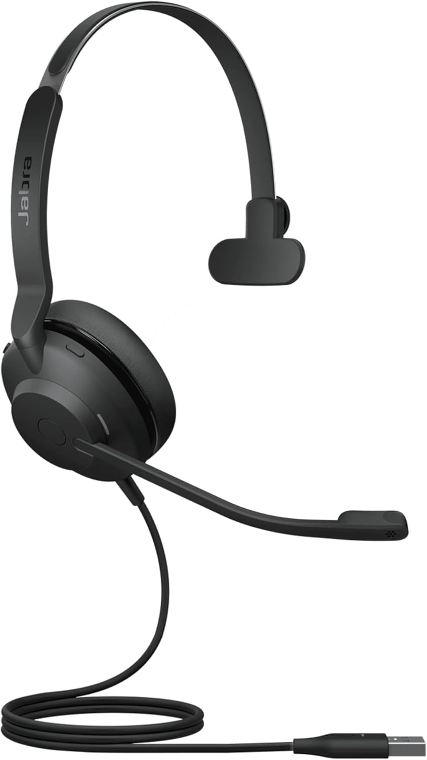 Jabra Evolve2 30 Headset – Mono Kopfhörer mit Noise Cancelling – UC Zertifiziert – mit 2-Mikrofon An