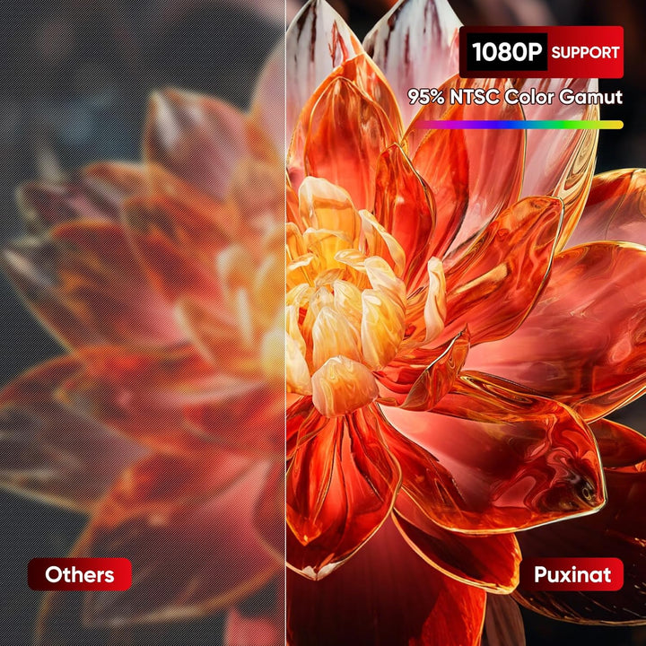 Beamer, Elektrischer Fokus/Auto Trapezkorrektur WiFi 6 BT5.2 Mini Beamer 4K Full HD 1080P Unterstütz