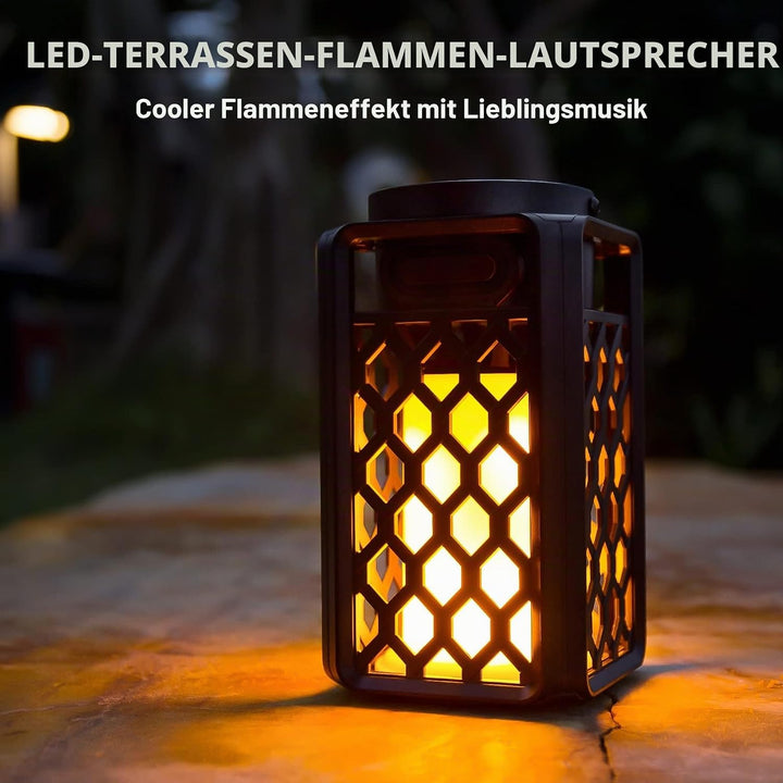 Outdoor Bluetooth Lautsprecher mit Flamme Atmosphäre, wasserdichter drahtloser Lautsprecher, Camping