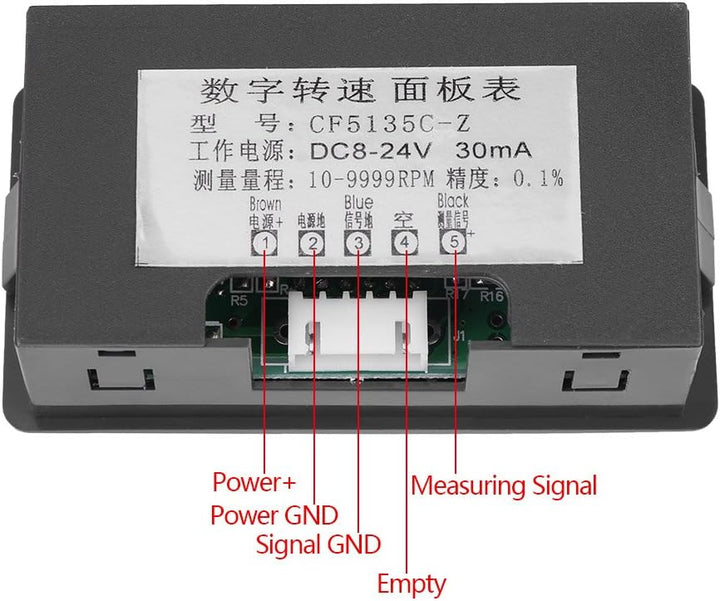 4 Digital LED Display Tachometer Drehzahlmesser RPM Geschwindigkeit Meter Panel Induktive Hall NPN S