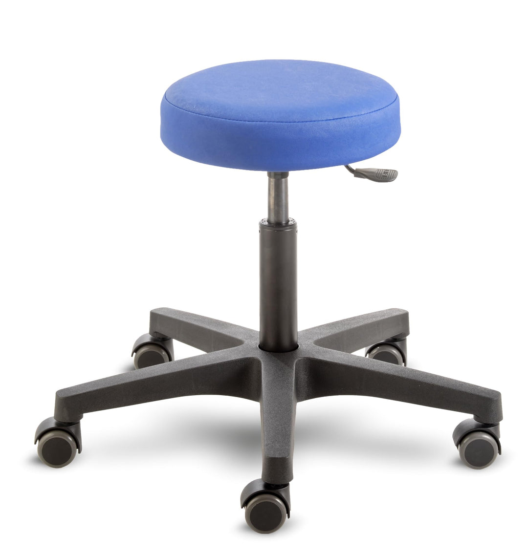 Rollhocker comfort 4401, Sitzhöhe ca. 46 - 59 cm, Rundsitz Ø 33 cm, Einhebel-Auslösemechanik, stufen
