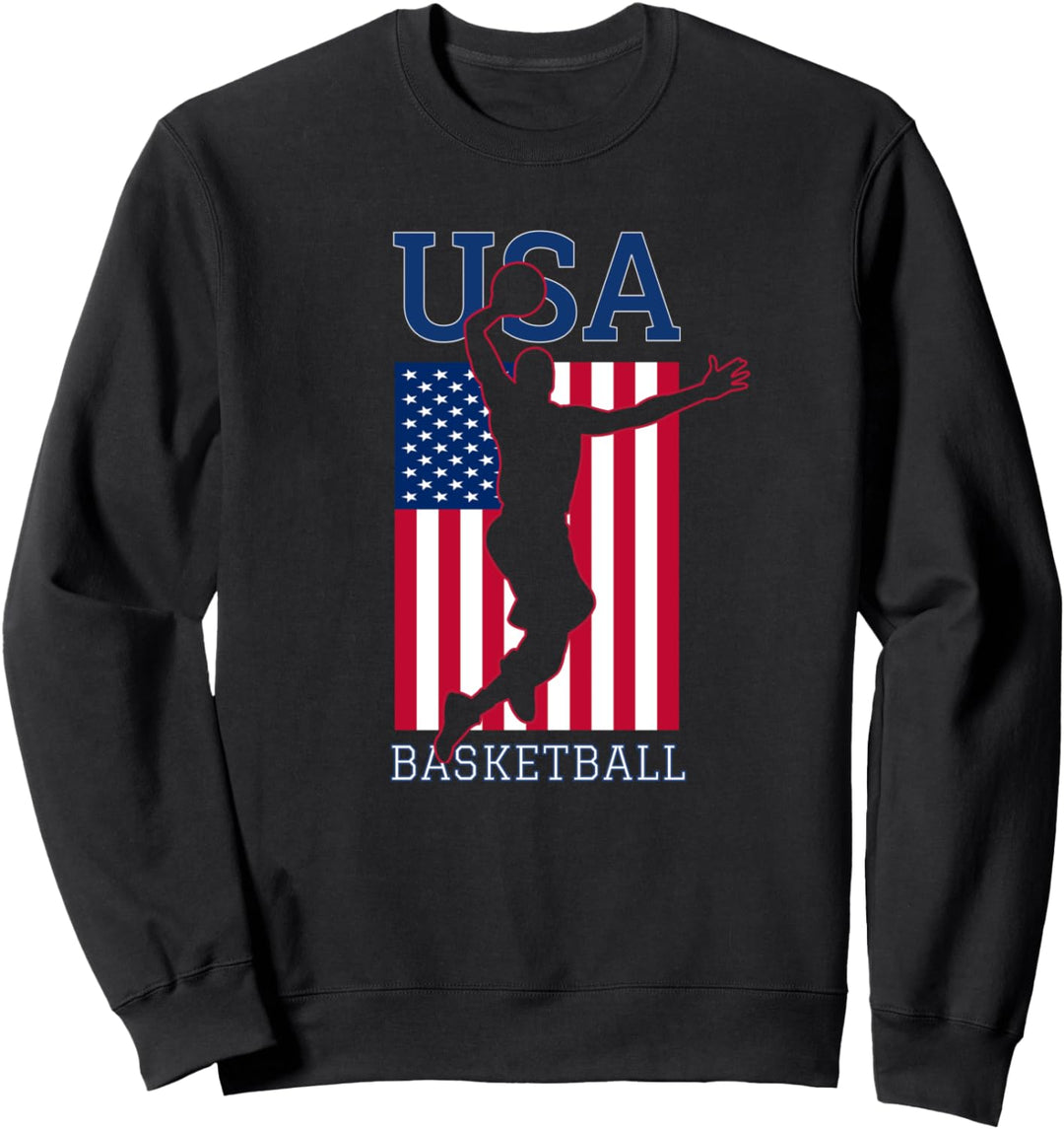 USA Team Sports Proud Patriotische amerikanische Flagge Basketball Sweatshirt