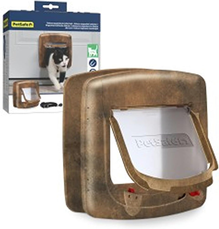 PetSafe Staywell Magnetische Katzenklappe Deluxe, Magnet-Schlüssel gibt nur Ihrer Katze Zugang - häl
