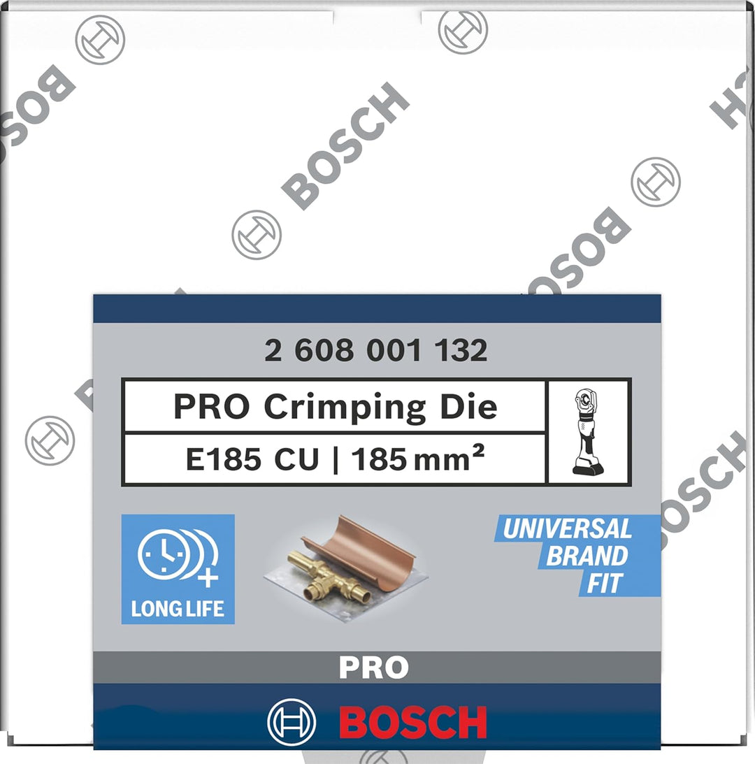 Bosch 1x PRO Presseinsatz für Kupfer (67 x 45 mm, Professional Zubehör Crimpwerkzeuge) E185, E185