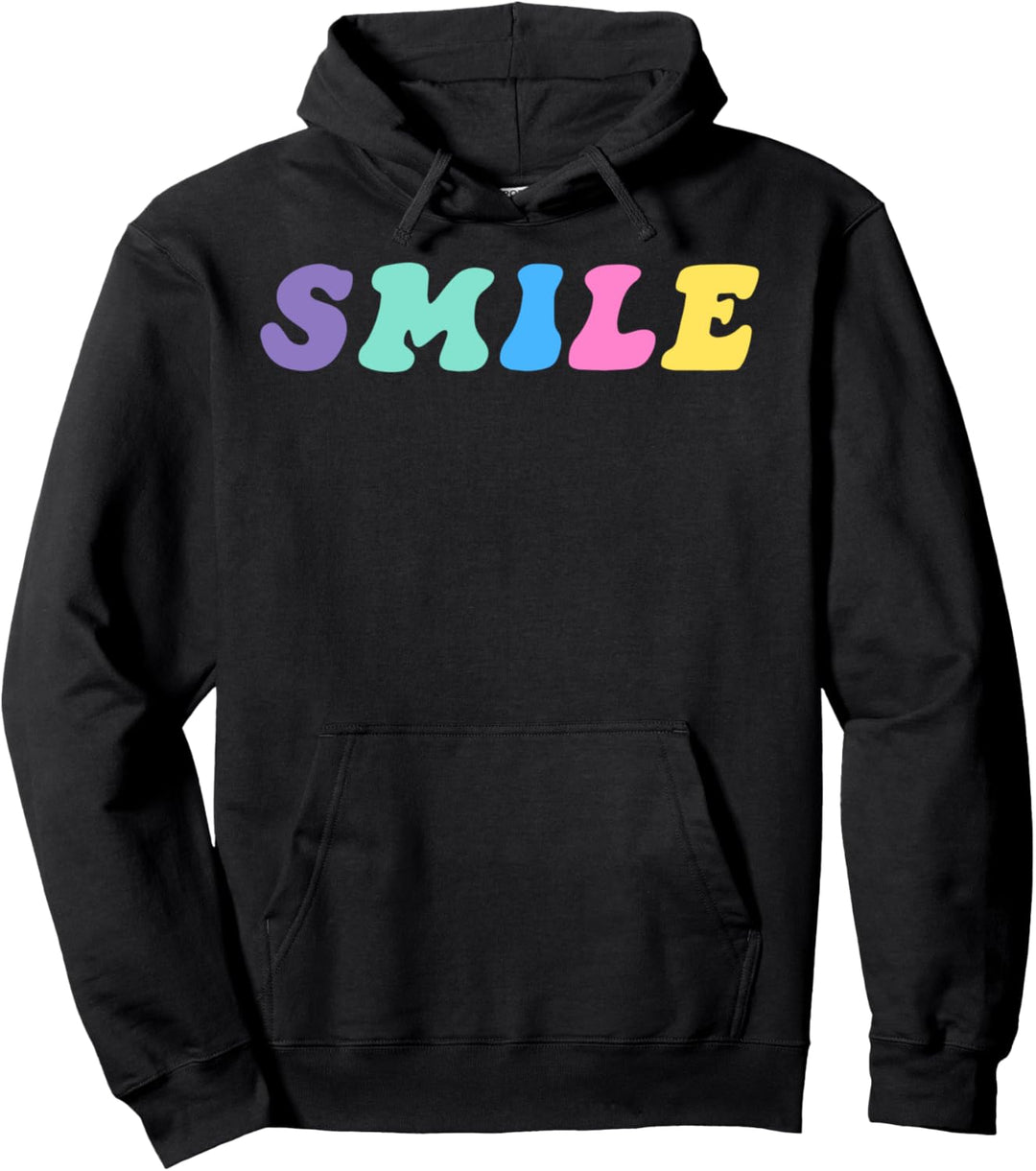 Trendy Fifth Sun Simple Smile Embroidery Pullover Hoodie
