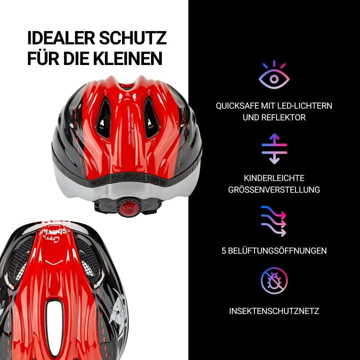 KED Kinderhelm Meggy II Originals S/M (49-55cm) Sharky Red, S/M (49-55cm) Sharky Red