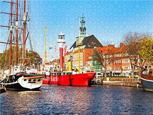 CALVENDO Puzzle Emden am Ratsdelft 1000 Teile Lege-Grösse 64 x 48 cm Foto-Puzzle Bild von Andrea Dre