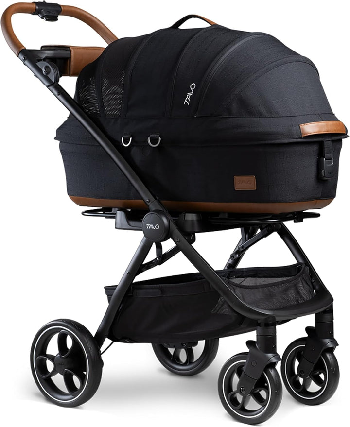 Tavo Maeve Medium Flex‑Griff Haustier‑Autositz mit ISOFIX‑Bodenplatte, 2 Matratzenauflagen, Geeignet