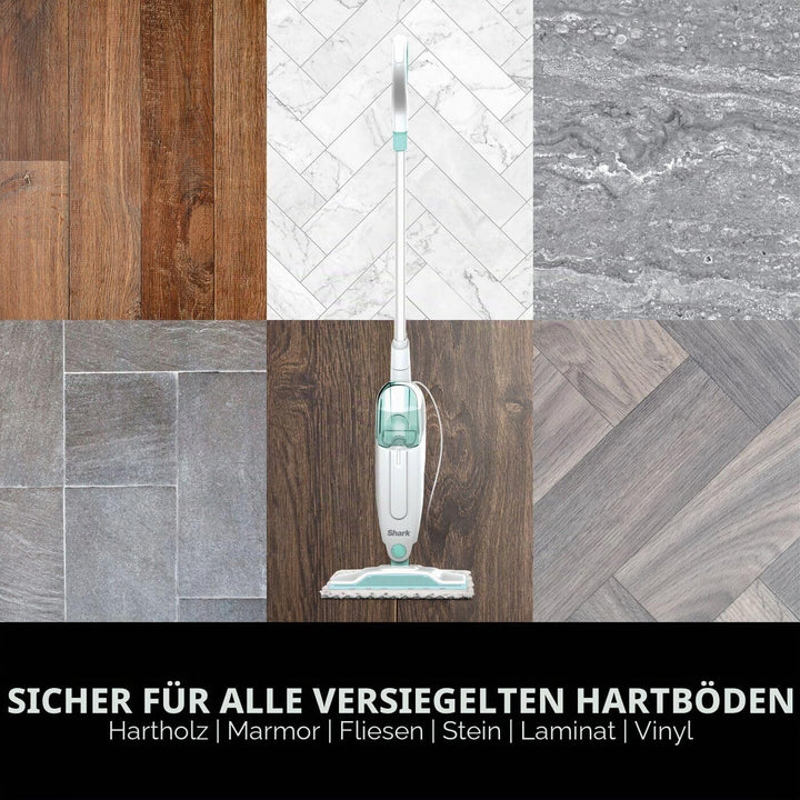 Shark Steam [S1000UK] Pocket Mop, White &amp; Green Dampfreiniger, weiss, Dampfreiniger