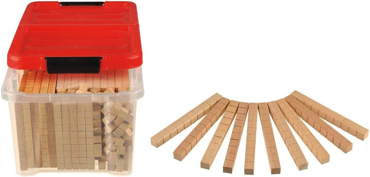 Dezimalrechnen – Erweiterter Gruppensatz aus Holz in einer stabilen, stapelbaren Box | Wiemann Lehrm
