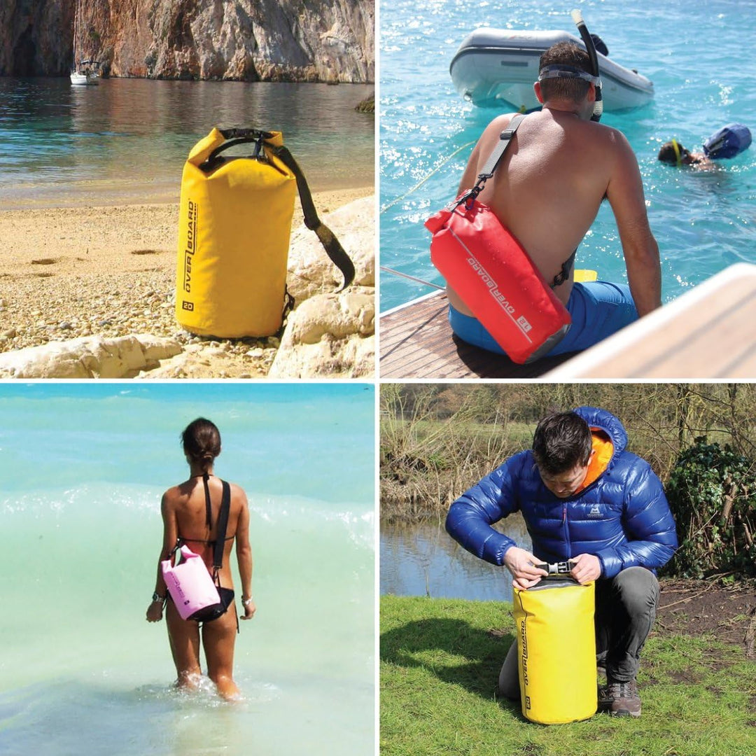 Overboard Wasserdichte Trockenröhrentasche mit verstellbarem Schulterriemen zum Bootfahren, Kajak, A