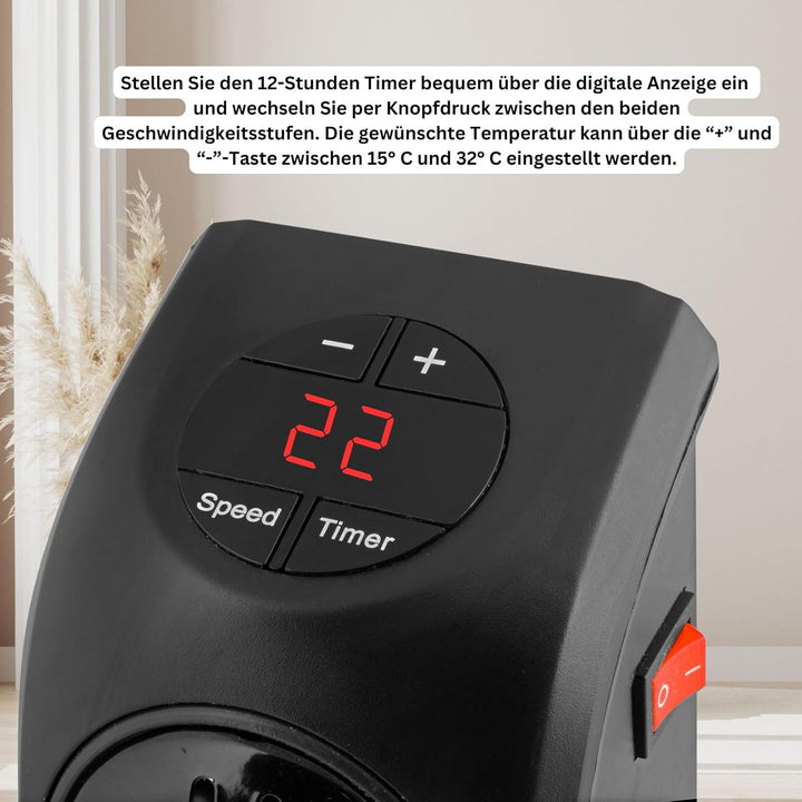 MAUK® Mini Heizlüfter/Handy Heater | Kompakt für Wohnwagen und Wohnmobile | 400 W PTC-Keramik Steckd