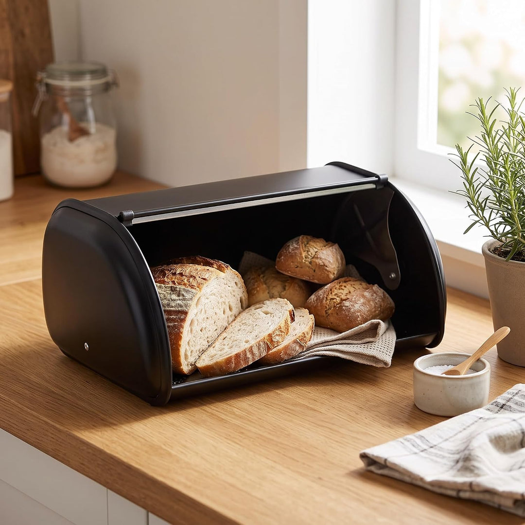 Brotkasten, Edelstahl Brothalter Brotkastenhalter mit grosser Kapazität Brotbox Aufbewahrungsbox für