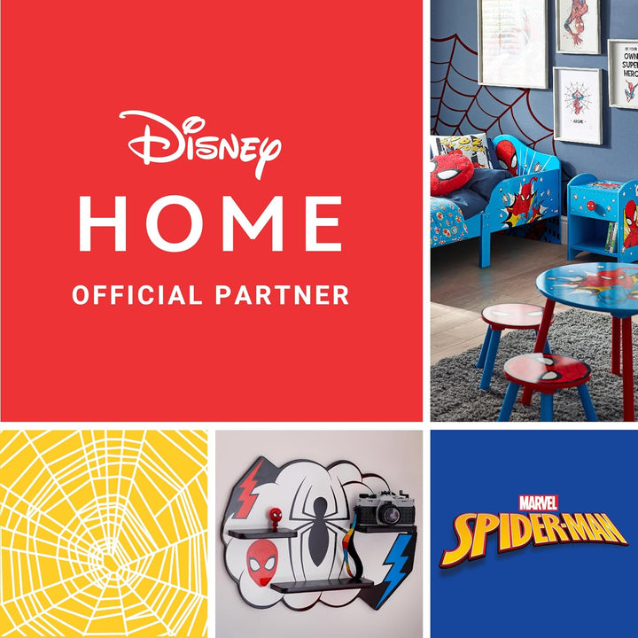 Marvel Spider-Man Tisch- und Hocker-Set für 2 Personen, hält bis zu 30 kg pro Hocker, perfekt zum Sp