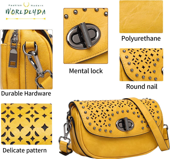 Fashion Modern WORLDLYDA Vintage kleine Umhängetasche Handtasche Handy Geldbörse Kartenhalter Brieft