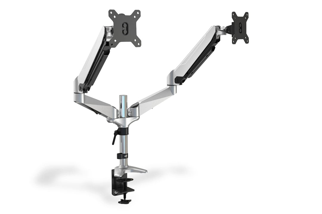 DIGITUS Monitorhalterung - Klemme & Gasdruckfeder - 2 Monitore - Bis 27 Zoll - Bis 2x 8 kg - VESA 75