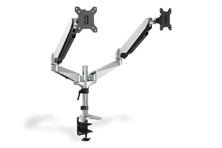 DIGITUS Monitorhalterung - Klemme & Gasdruckfeder - 2 Monitore - Bis 27 Zoll - Bis 2x 8 kg - VESA 75