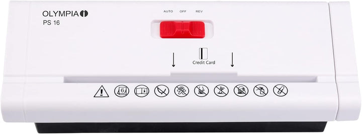 Olympia PS 16 Aktenvernichter Aufsatz mit Streifenschnitt (Sicherheitsstufe P2, 6 Blätter 80g/m², Te