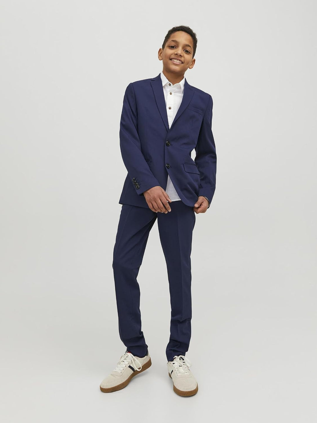 JACK &amp; JONES Boy Einreihiger Blazer und Hose JPRSOLAR Anzug Junior 170 Medieval Blue, 170 Medieval B