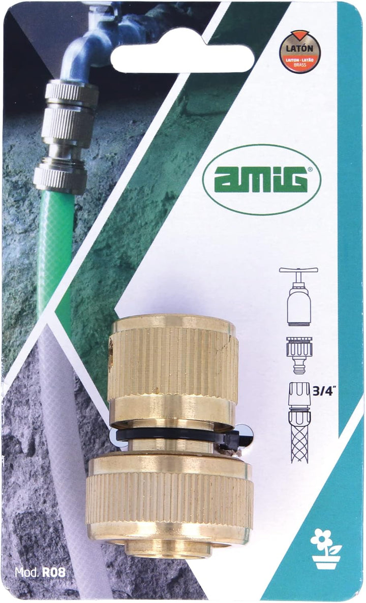 Amig - Schnellverbinder für Schlauch | 3/4" | Mit Schnellankersystem | Korrosions- und wetterbeständ