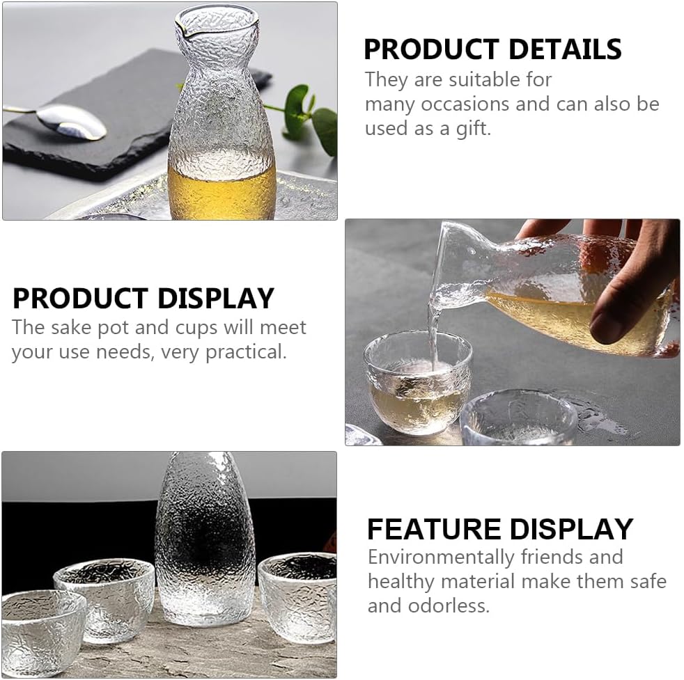 YARNOW 1 Satz Gehämmerter Sake-Becher Reiswein Zum Kochen Sake Set Sake Serving Set Sake Servierset