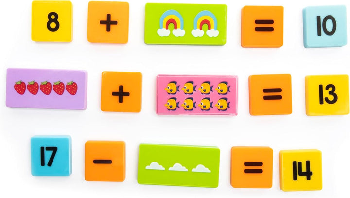 Learning Resources Mathe-Dominos - Addition & Subtraktion, ab 3 Jahren, Mathe-Spiele für Kinder, Zah
