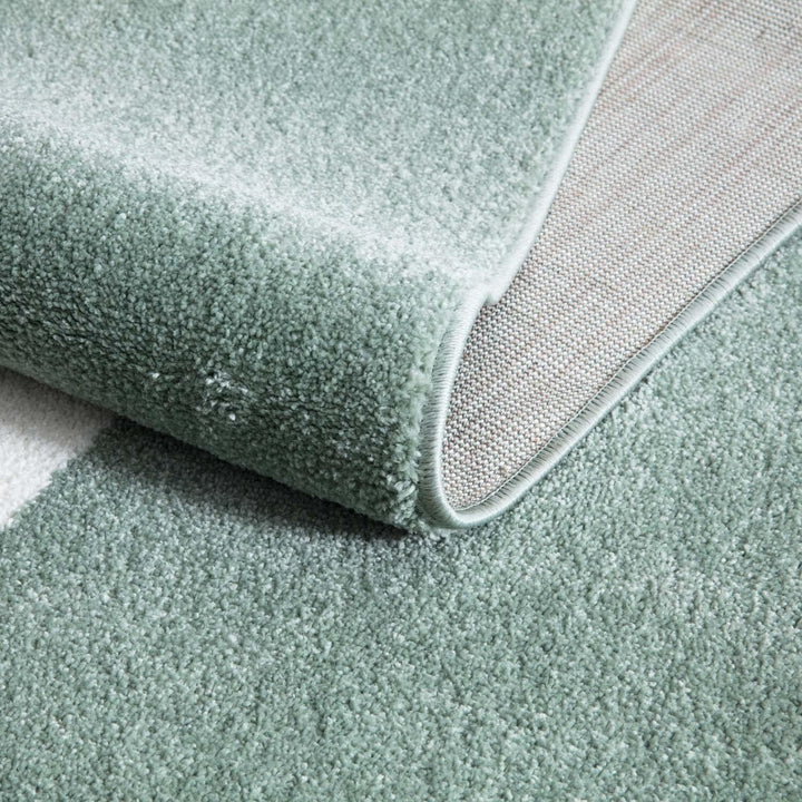 carpet city Teppich Kinderzimmer Tier-Motiv - Mint-Grün - 160x230 cm - Kinderteppich Kurzflor Bär mi