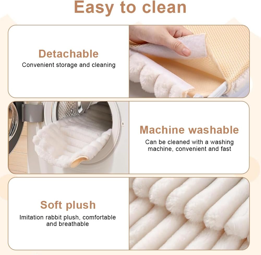 Katzen Fensterliege, Katzen Hängematte Weich mit Abnehmbarem Wendebezug, Fensterliege für Katzn, Wei