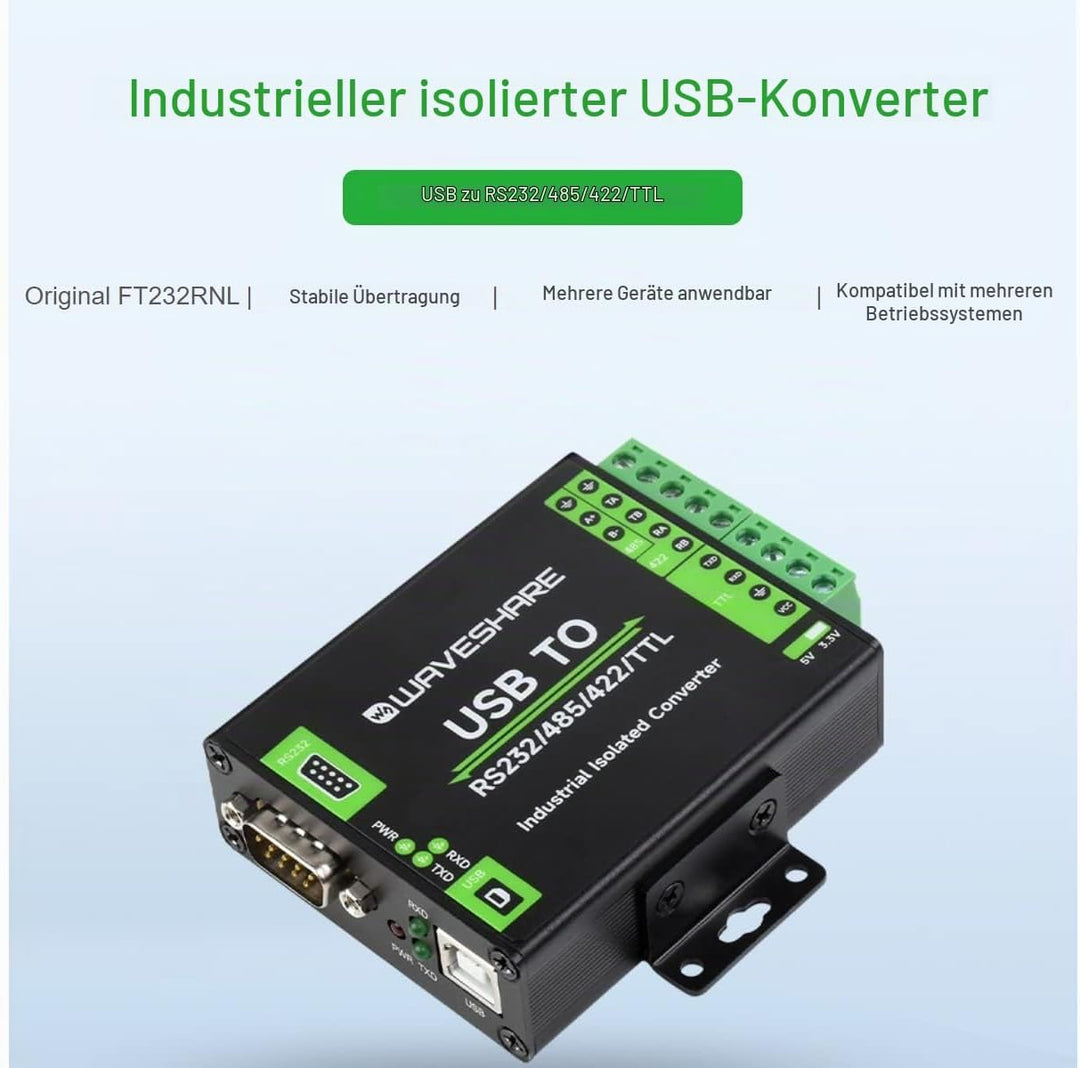 USB to RS232/485/422/TTL Interface Converter Industrial Grade Isolated USB Converter with Original F