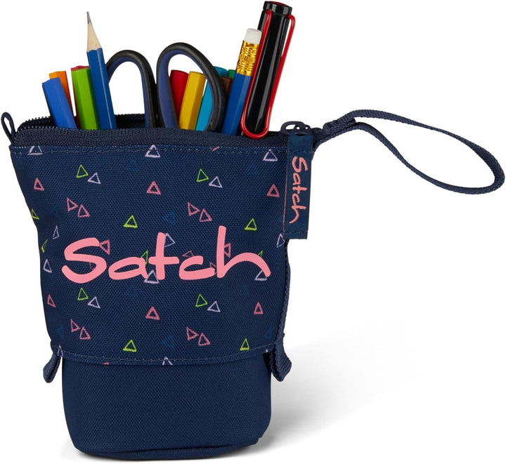Satch Pencil Slider Federmäppchen Stiftehalter zum Stehen 3 Innenfächer Geheimfach Recycelte Materia