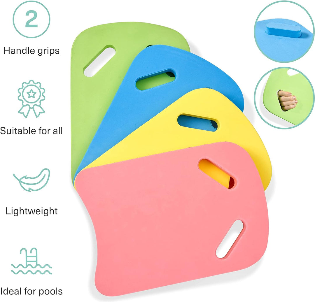 BRAMBLE - 4 Schwimmbrett Kickboards mit Griffen für Kinder & Erwachsene - Schwimmboards Schwimmhilfe