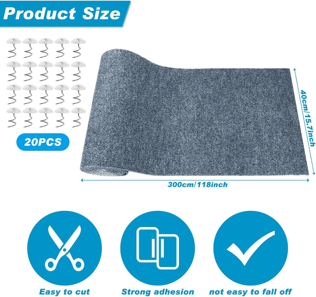 300cm×40cm Kratzmatte Katze Selbstklebend, Kratzschutz Sofa Katze, Trimmbare DIY Katzen Kratzmatte m