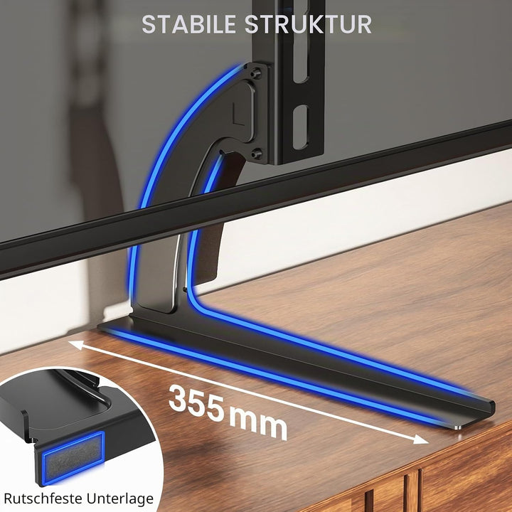 RFIVER Universal TV Standfüsse Füsse Fernseher Beine für 20-65 Zoll Flach Curved TV Ständer Standfus