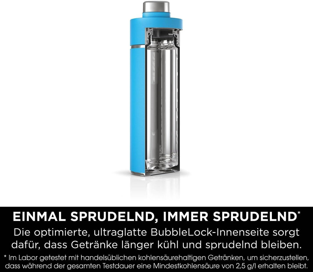 Ninja Thirsti Wasserflasche, Thermobecher to go, Tropenblau, DW1801EUUKSB | 530 ml, auslaufsicherer