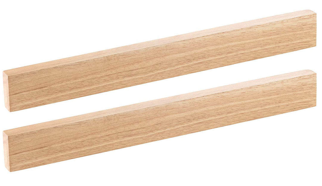 Rosenstein & Söhne Messer-Magnet Wand: 2er-Set durchgehende Magnet-Messerleisten, echtes Eichen-Holz