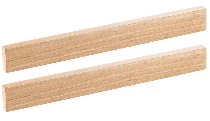 Rosenstein & Söhne Messer-Magnet Wand: 2er-Set durchgehende Magnet-Messerleisten, echtes Eichen-Holz