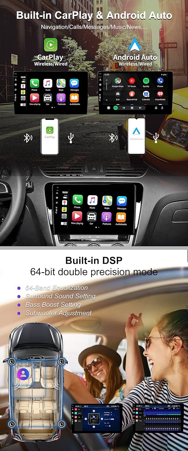 SXAUTO Android 12-6G+128G - IPS Autoradio für Skoda Octavia (2014-2018) - Eingebaut Carplay/Android