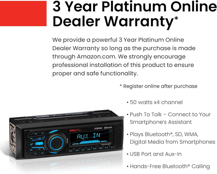 BOSS AUDIO Systems 153-mr1308uabk Radio Bluetooth